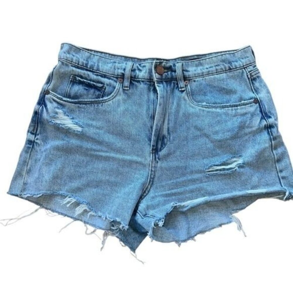 Blanknyc Vintage High-Rise Denim Shorts Womens Size 29 Distressed Look